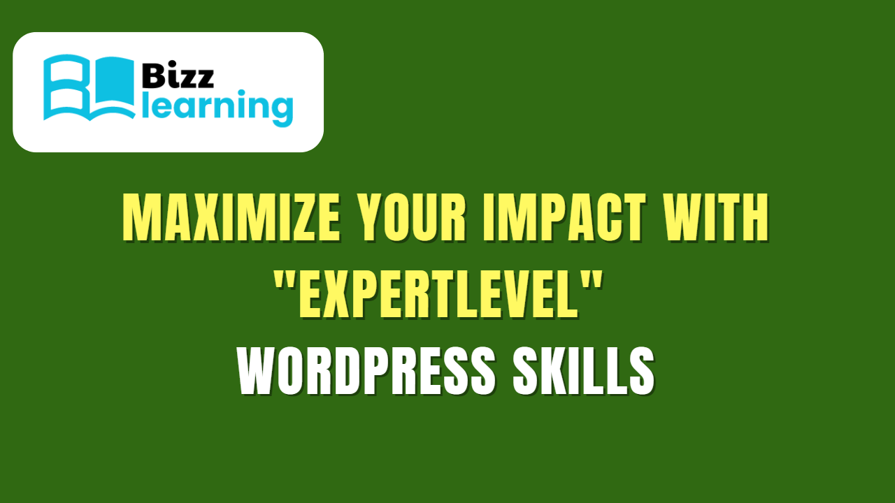 Maximize Your Impact with “ExpertLevel” WordPress Skills